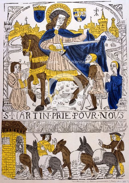 St Martin of Tours, 4th century (19th century). Artist: Anon