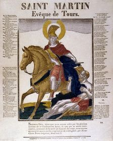 St Martin of Tours, 4th century (19th century). Artist: Anon