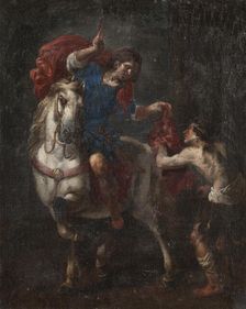 St Martin and the Beggar, 17th century. Creator: Michelangelo Cerquozzi