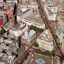 St Martin-in-the-Fields, The National Gallery, Trafalgar Square and The Strand, London, 2002. Artist: EH/RCHME staff photographer
