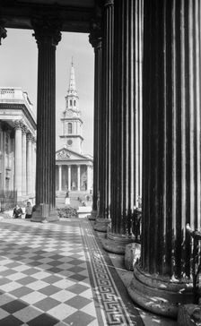 St Martin-in-the-Fields, Trafalgar Square, Westminster, London, 1945-1980. Artist: Eric de Maré