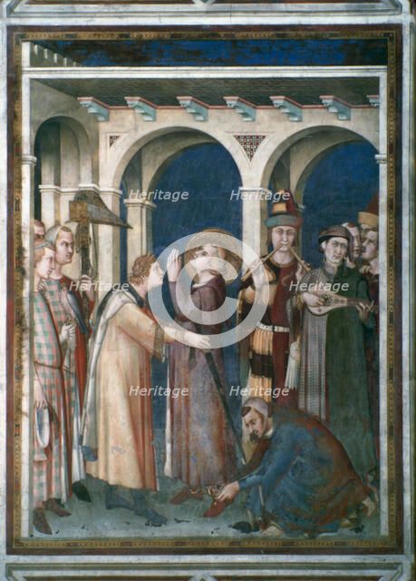 'St Martin is Knighted', 1312-1317.  Artist: Simone Martini