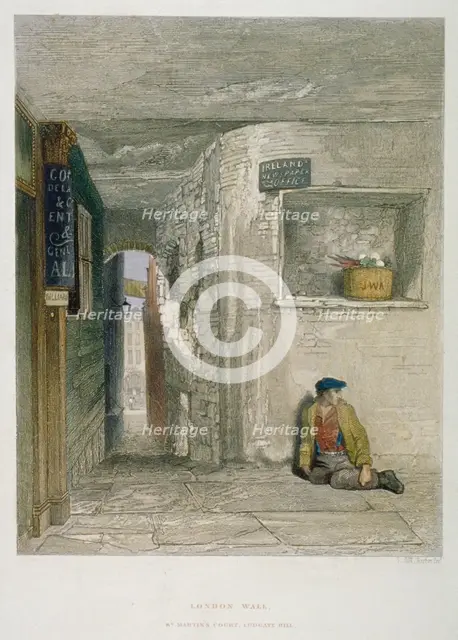 St Martin's Court, Ludgate Hill, City of London, 1851. Artist: John Wykeham Archer