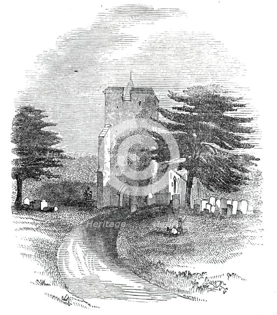 St Martin's Church, near Canterbury, 1844. Creator: Unknown.