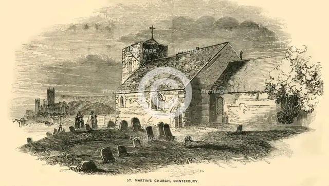 St Martin's Church, Canterbury, Kent, c1850. Creator: Unknown.