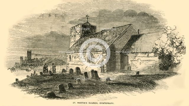 St Martin's Church, Canterbury, Kent, c1850. Creator: Unknown.