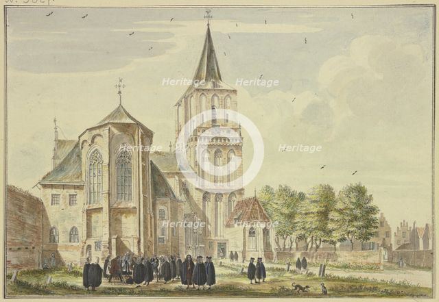 St. Martin's Church in Emmerich from the east, 18th century. Creator: Jan de Beyer.