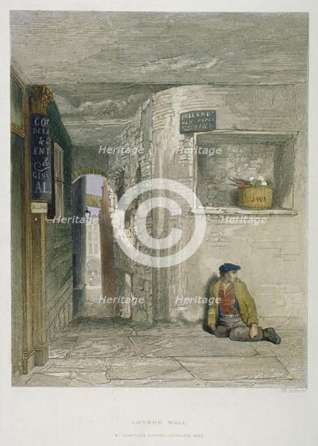 St Martin's Court, Ludgate Hill, City of London, 1851. Artist: John Wykeham Archer