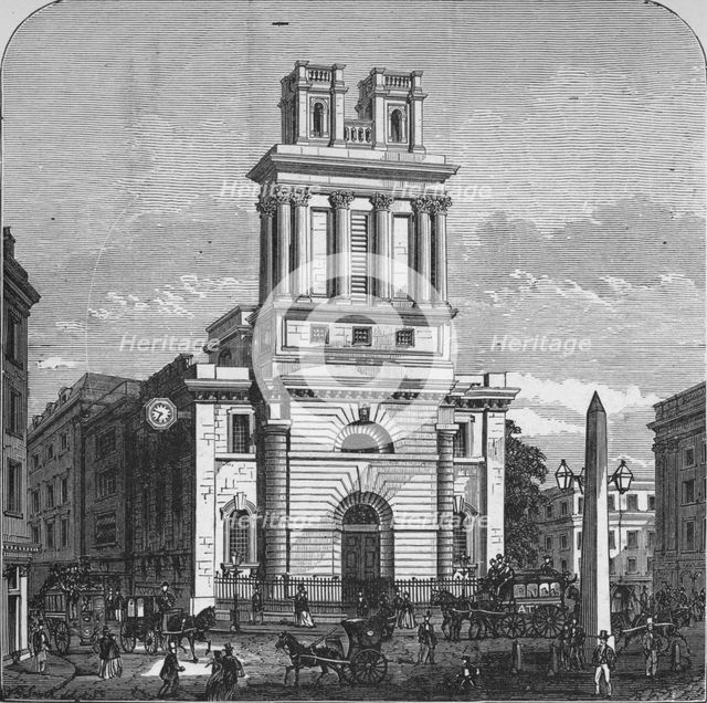 'St. Mary Woolnoth', 1890. Artist: Unknown.