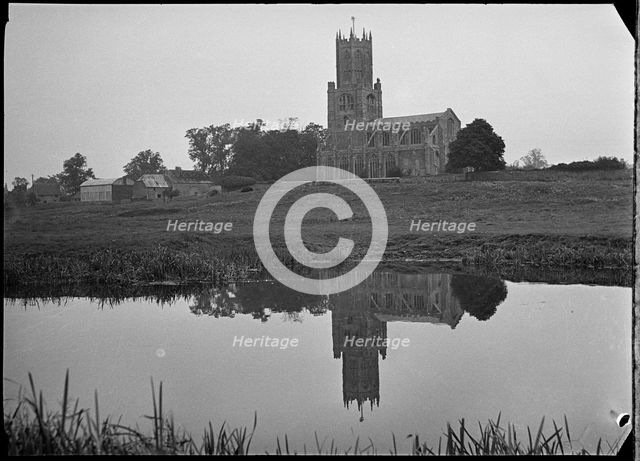 St Mary and All Saints Church, Fotheringhay, East Northamptonshire, Northamptonshire, 1936. Creator: Marjory L Wight.