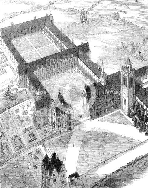 St. Mary and St. Nicholas College, Lancing, Sussex, 1856.  Creator: Unknown.