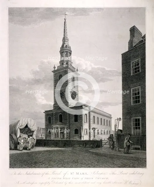 St Mary, Islington, London, 1793. Artist: John Roffe