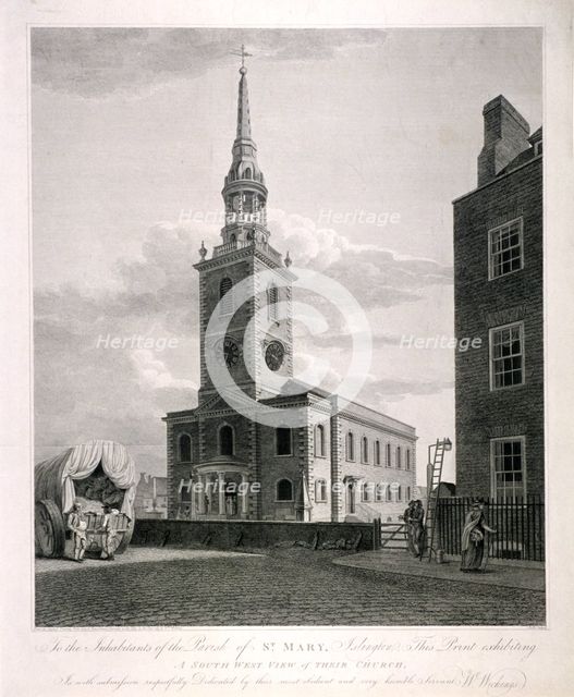 St Mary, Islington, London, 1793. Artist: John Roffe