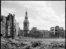 St Mary-le-Bow Church, Cheapside, City and County of the City of London, GLA, 1941-1945. Creator: Charles William Prickett