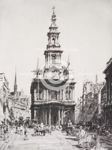 St. Mary le Strand, 1916. Creator: Francis Dodd.