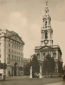 St. Mary-Le-Strand, Distinguished By Modern Street Widening c1935. Creator: Donald McLeish