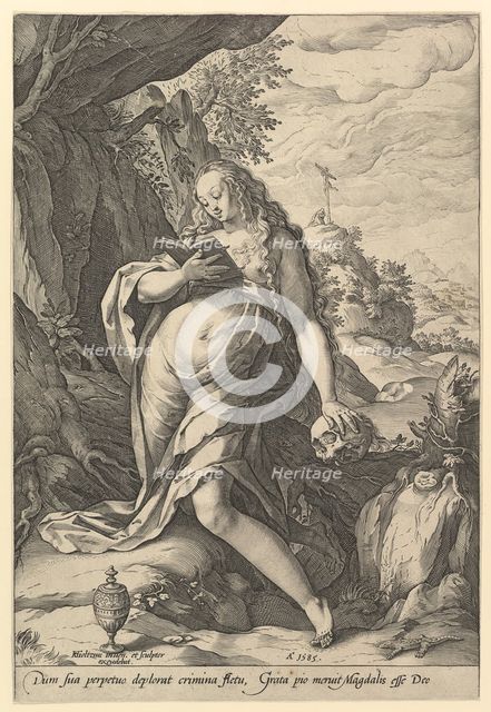St. Mary Magdalen Penitent, 1585. Creator: Hendrik Goltzius.