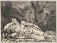 St. Mary Magdalen Reclining in a Grotto. Creator: Claude Goyrand
