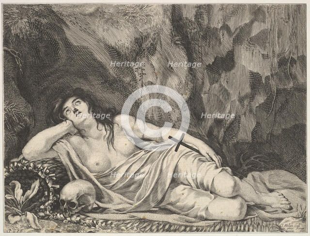 St. Mary Magdalen Reclining in a Grotto. Creator: Claude Goyrand.