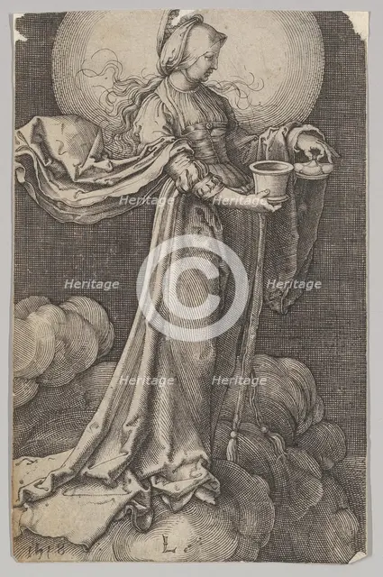 St. Mary Magdalene on the Clouds (reverse copy).n.d. Creator: Unknown.