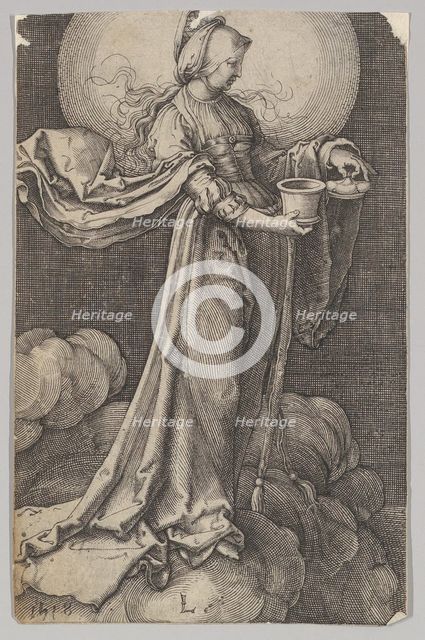 St. Mary Magdalene on the Clouds (reverse copy).n.d. Creator: Unknown.