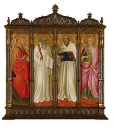 St Mary Magdalene, St Benedict, St Bernard of Clairveaux and St Catherine of Alexandria, 1387-1388. Creator: Agnolo Gaddi