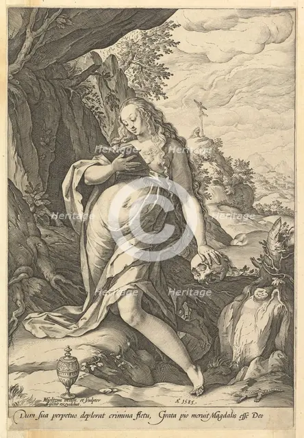St. Mary Magdalene Penitent, 1585. Creator: Hendrik Goltzius.