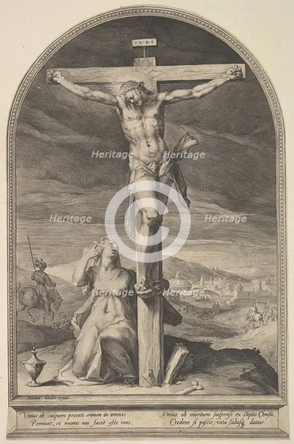St. Mary Magdelen at the Foot of the Cross, ca. 1612. Creator: Jan Muller.
