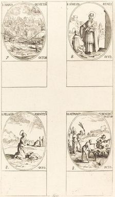 St. Mary of Victory; St. Simeon, Prophet; St. Pelagia; Sts. Reparata and Benedicta. Creator: Jacques Callot