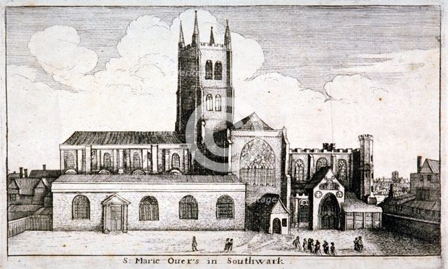 St Mary Overie's Church, Southwark, London, 1647. Artist: Anon