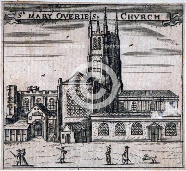 St Mary Overie's Church, Southwark, London, c1750. Artist: Anon