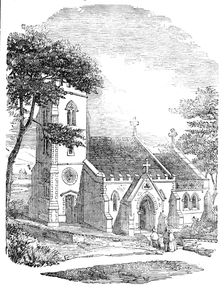 St. Mary's New Church, Branksea Island, Dorset, 1854. Creator: Unknown