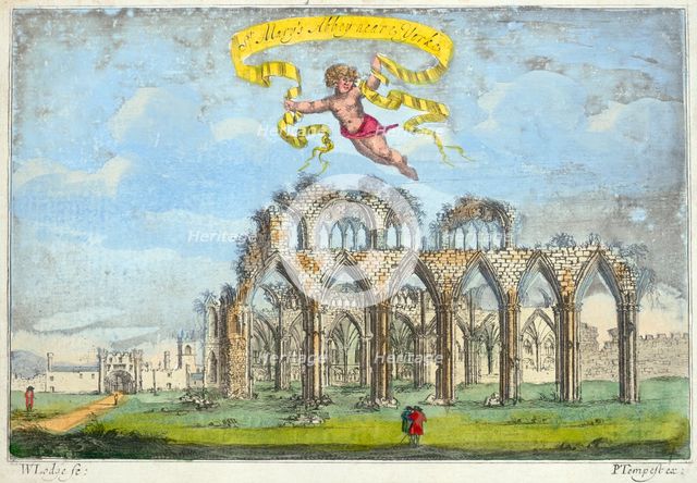 St Mary's Abbey, York, Yorkshire, 1720. Artist: Unknown.