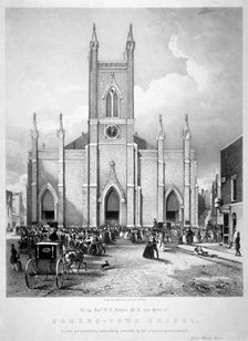 St Mary's Chapel, Eversholt Street, St Pancras, London, c1835. Artist: John West Giles