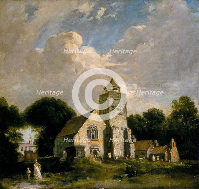 'St Mary's Church, Willesden', c1820. Creator: Unknown.