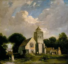St Mary's Church, Willesden c1820. Creator: Unknown