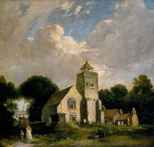 St Mary's Church, Willesden c1820. Creator: Unknown
