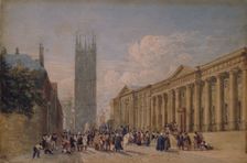 St Mary's Church and County Hall, Warwick, 1826-27. Creator: David Cox the Elder