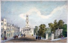 St Mary's Church and Croom's Hill, Greenwich, London, c1825. Artist: Anon