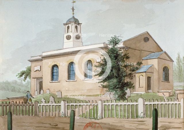 St Mary's Church, Hanwell, Middlesex, c1800. Artist: Anon
