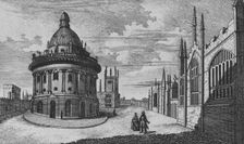 St. Mary's Church & Radcliffe Library at Oxford c18th century