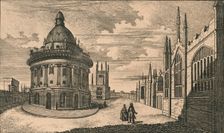 St. Mary's Church & Radcliffe Library at Oxford c18th century. Creator: Unknown