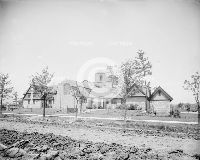 St. Mary's Church, side view, Walkerville, Ont., between 1905 and 1915. Creator: Unknown.
