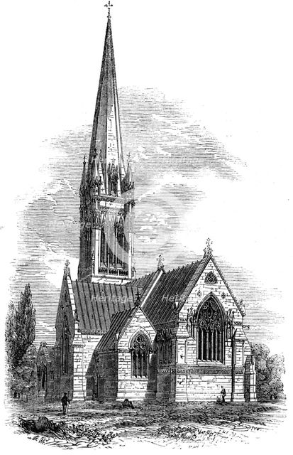 St. Mary's Church, South Dalton, Yorkshire, 1861. Creator: Unknown.