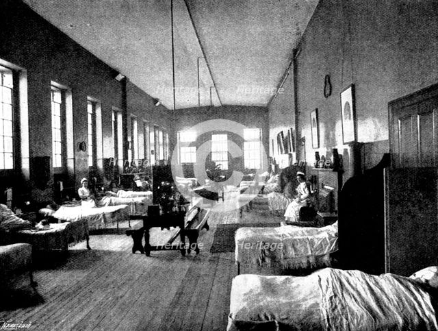 St. Mary's Hospital, Paddington: in a ward, 1895. Creator: Russell & Sons.