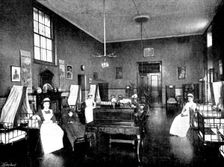 St. Mary's Hospital, Paddington: in a ward, 1895. Creator: Russell & Sons