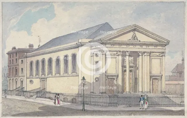 St Mary's Roman Catholic Church, Moorfields, City of London, 1837. Artist: Robert Blemmell Schnebbelie