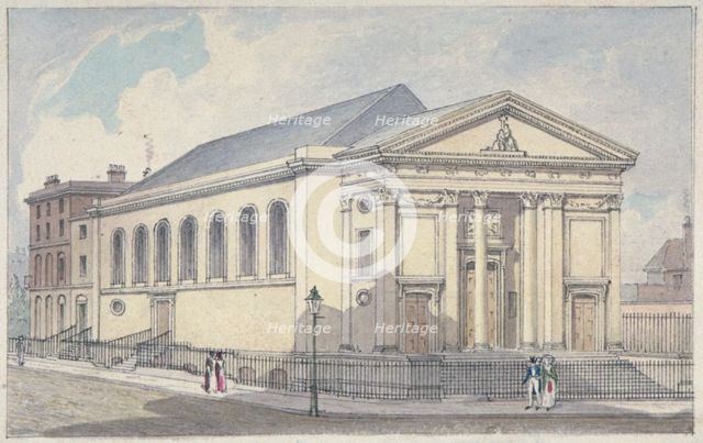 St Mary's Roman Catholic Church, Moorfields, City of London, 1837. Artist: Robert Blemmell Schnebbelie