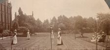 St Marylebone Infirmary, London: nurses playing tennis, 1906 (1912). Creator: Unknown