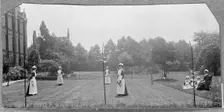 St Marylebone Infirmary, London: nurses playing tennis, 1906 (1912). Creator: Unknown